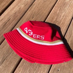 49ers knit bucket hat